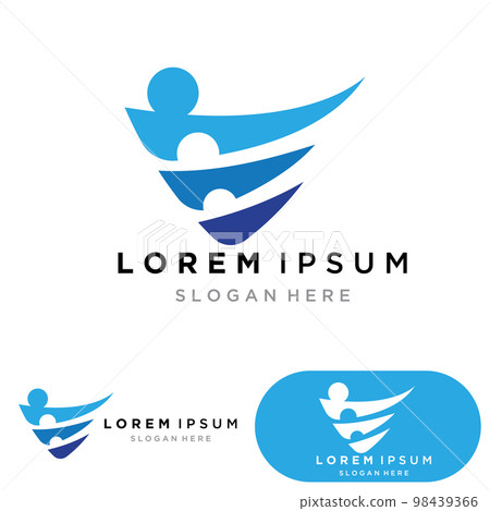 Community group logo, network and social icon 98439366