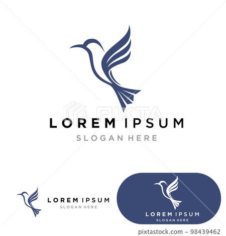 Premium Vector | Hummingbird logo design vector template