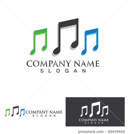 music logo icon vector design illustration template 98439488