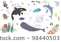 Sea creatures set 98440503
