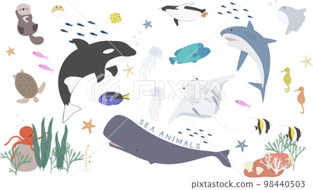Sea creatures set 98440503