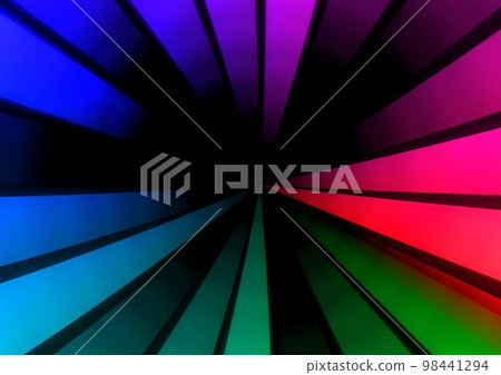 具有輻射彩色光線的抽象背景 98441294