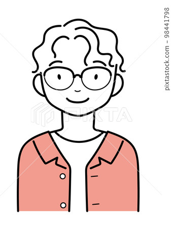A young man with a smile, upper body 98441798