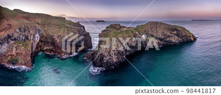 Aerial view of Ballintoy Harbour near Giants Causeway, County. Antrim, Northern Ireland, UK Aerial view of Ballintoy Harbour near Giants Causeway, County. Antrim, Northern Ireland, UK 98441817
