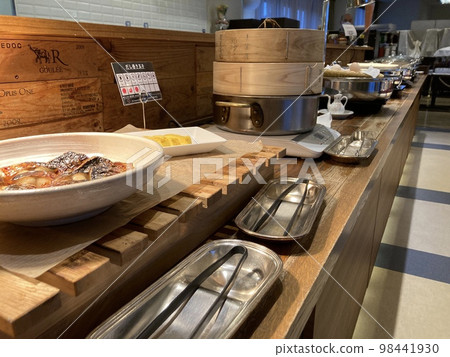 Buffet-style hotel breakfast 98441930