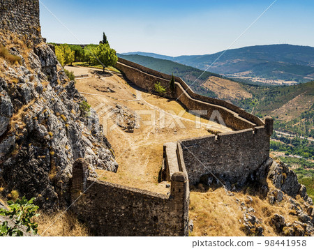 Stunning view of the Castle of Marvao, medieval moorish fortress in Alto Alentejo region Portugal 98441958