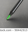 Colored pencils for drawing on a black background 98442913