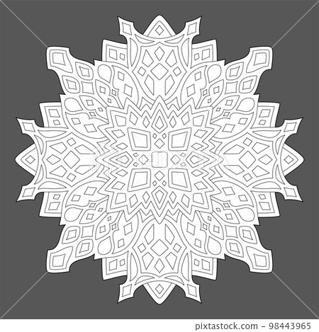 Art for coloring book with geometric pattern Art for coloring book with geometric pattern 98443965