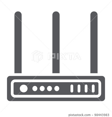 Wifi router glyph icon, network and connection, internet sign, vector graphics, a solid pattern on a white background, eps 10. Wifi router glyph icon, network and connection, internet sign, vector graphics, a solid pattern on a white background, eps 10. 98443983