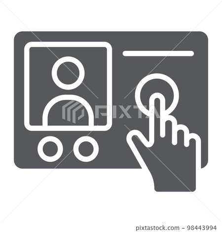 Intercom telephone glyph icon, communication and electronic, phone sign, vector graphics, a solid pattern on a white background, eps 10. 98443994