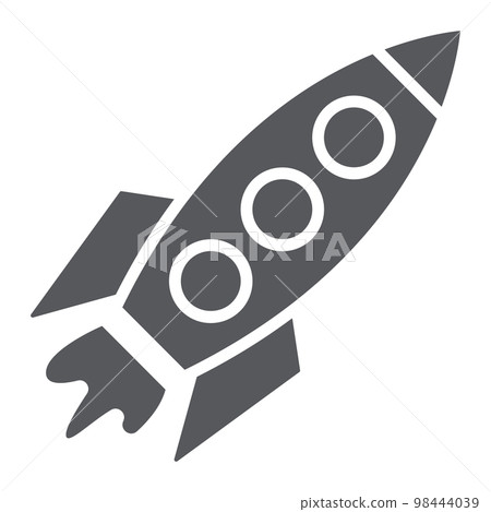Rocket glyph icon, transportation and space, spaceship sign, vector graphics, a solid pattern on a white background, eps 10. 98444039
