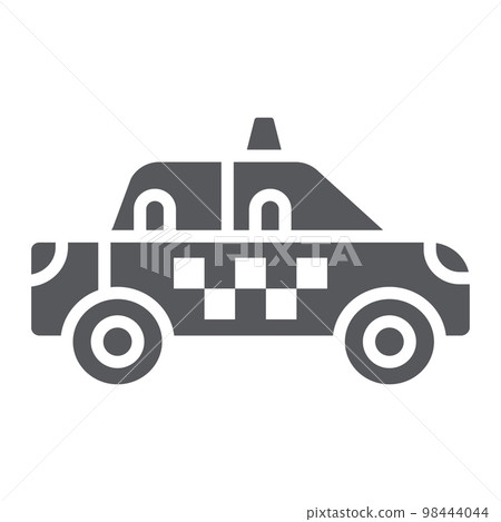 Taxi glyph icon, transportation and auto, cab sign, vector graphics, a solid pattern on a white background, eps 10. Taxi glyph icon, transportation and auto, cab sign, vector graphics, a solid pattern on a white background, eps 10. 98444044