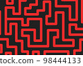 Labyrinth. Colorful Geometric Pattern. Technical Background for Textile, 98444133