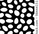 abstract spot pattern. White spots on black background. 98444151