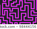 Labyrinth. Colorful Geometric Pattern. Technical Background for Textile, 98444156