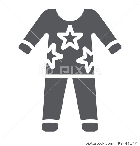 Pajamas glyph icon, clothes and nightwear, pyjama sign, vector graphics, a solid pattern on a white background, eps 10. 98444177