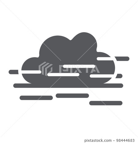 Fog glyph icon, weather and forecast, humidity sign, vector graphics, a solid pattern on a white background, eps 10. Fog glyph icon, weather and forecast, humidity sign, vector graphics, a solid pattern on a white background, eps 10. 98444683