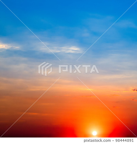 Sky with red bright sunrise. Sky with red bright sunrise. 98444891