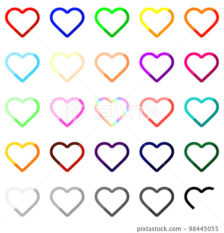 Simple heart frame set of 25 bicolor 98445055