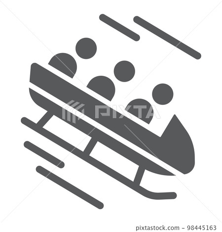 Bobsleigh glyph icon, sport and winter, bobsled sign, vector graphics, a solid pattern on a white background, eps 10. Bobsleigh glyph icon, sport and winter, bobsled sign, vector graphics, a solid pattern on a white background, eps 10. 98445163
