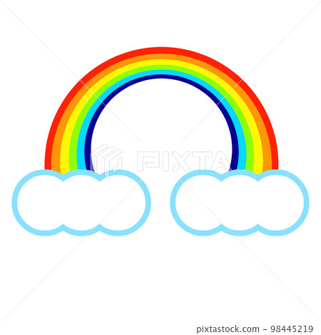 變形的彩虹和雲彩藍色邊緣 變形的彩虹和雲彩藍色邊緣 98445219