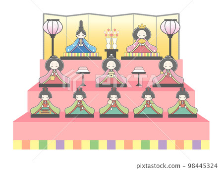 女兒節手繪風格 98445324