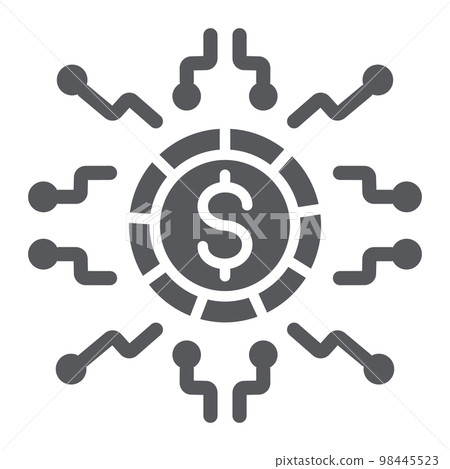 Digital money glyph icon, finance and banking, digital currency sign, vector graphics, a solid pattern on a white background, eps 10. Digital money glyph icon, finance and banking, digital currency sign, vector graphics, a solid pattern on a white background, eps 10. 98445523