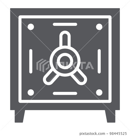 Safe deposit glyph icon, finance and currency, bank safe sign, vector graphics, a solid pattern on a white background, eps 10. Safe deposit glyph icon, finance and currency, bank safe sign, vector graphics, a solid pattern on a white background, eps 10. 98445525