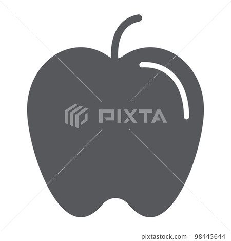 Apple glyph icon, food and vitamin, fruit sign, vector graphics, a solid pattern on a white background, eps 10. 98445644