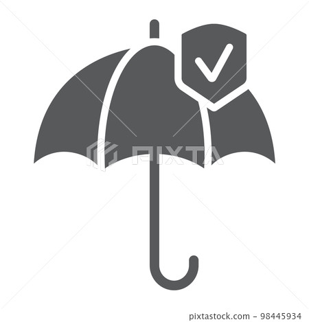 Reliability glyph icon, protection and reliable, umbrella sign, vector graphics, a solid pattern on a white background, eps 10. 98445934