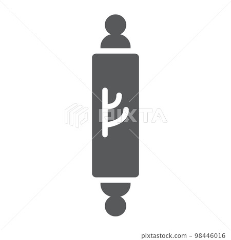 Mezuzah glyph icon, door and judaism, jewish doorpost sign, vector graphics, a solid pattern on a white background, eps 10. Mezuzah glyph icon, door and judaism, jewish doorpost sign, vector graphics, a solid pattern on a white background, eps 10. 98446016