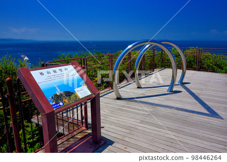 Highlights of Shikoku, Ehime, Cape Sada, Cape Sada, Tsubakiyama Observatory overlooking the lighthouse and the superb view of the Hoyo Strait, Ikata Town, Ehime Prefecture (4) 98446264
