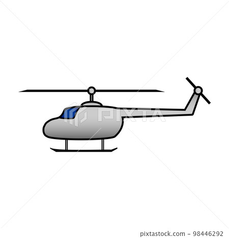 Helicopter icon on white. 98446292