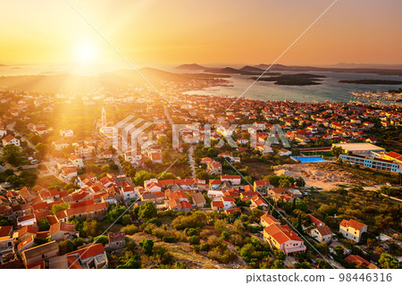 Top view of the Zadar, Croatia. Top view of the Zadar, Croatia. 98446316
