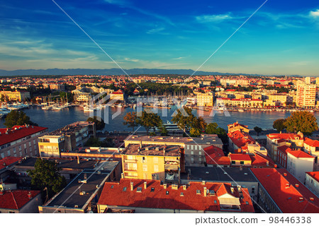 Top view of the Zadar, Croatia. 98446338