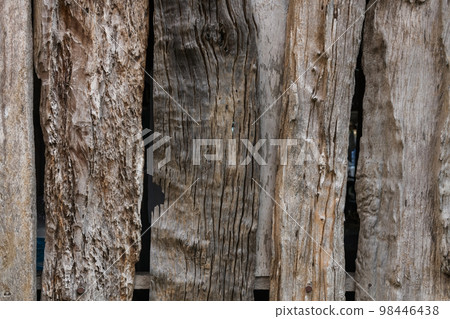 Old rough wooden wall for textured background 98446438