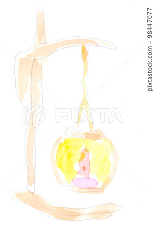 Lantern, light, lighting, sketch. Watercolor, art decoration, sketch. Illustration hand drawn modern Lantern, light, lighting, sketch. Watercolor, art decoration, sketch. Illustration hand drawn modern 98447077