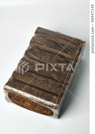Pack of wooden pressed briquettes Pini Kay from biomass Pack of wooden pressed briquettes Pini Kay from biomass 98447149