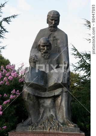 Monument of saint Cyril and Method in Ohrid, Macedonia 98447893