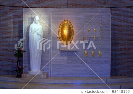 Chapel of the Tabernacle and Our Lady in the Votive Church of the Holy Mother of Freedom in Zagreb, Croatia 98448193