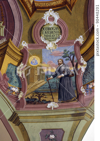 Scenes from the life of Saint Ignatius of Loyola, image on church ceiling 98448201