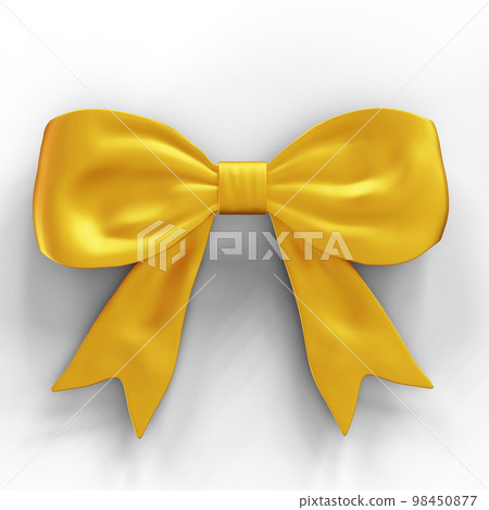 金色絲帶，蝴蝶結（3D 渲染） 98450877