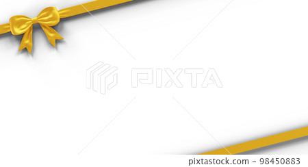 Red bowknot and ribbon frame (3D rendering) 98450883