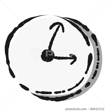 簡單的手繪時鐘插畫 98452532