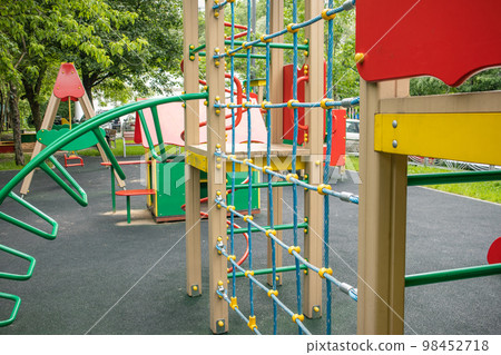 Modern Children's Outdoor Sports Play Complex with Slide, Rope Wall Modern Children's Outdoor Sports Play Complex with Slide, Rope Wall 98452718