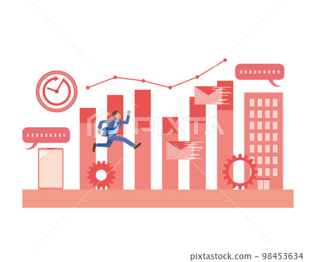 Businessman who gamifies his work 98453634