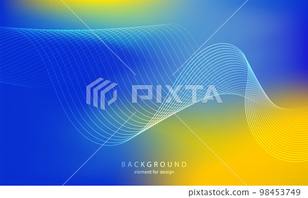 Abstract gradient background. Wave element for design. Digital frequency track equalizer. Stylized line art. Colorful shiny wave with lines created using blend tool. Curved wavy smooth stripe. Vector. Abstract gradient background. Wave element for design. Digital frequency track equalizer. Stylized line art. Colorful shiny wave with lines created using blend tool. Curved wavy smooth stripe. Vector. 98453749