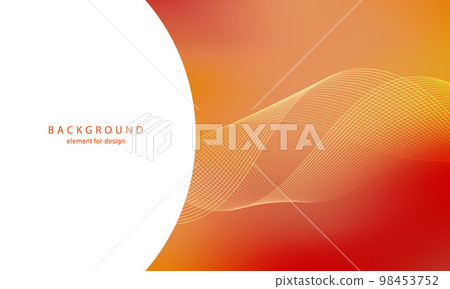 Abstract gradient background. Wave element for design. Digital frequency track equalizer. Stylized line art. Colorful shiny wave with lines created using blend tool. Curved wavy smooth stripe. Vector. 98453752