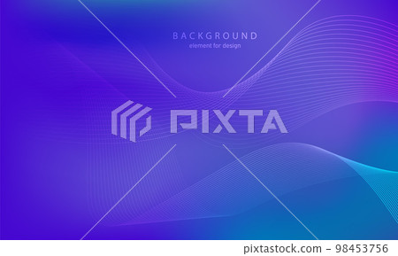 Abstract gradient background. Wave element for design. Digital frequency track equalizer. Stylized line art. Colorful shiny wave with lines created using blend tool. Curved wavy smooth stripe. Vector. Abstract gradient background. Wave element for design. Digital frequency track equalizer. Stylized line art. Colorful shiny wave with lines created using blend tool. Curved wavy smooth stripe. Vector. 98453756