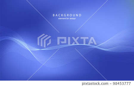 Abstract gradient background. Wave element for design. Digital frequency track equalizer. Stylized line art. Colorful shiny wave with lines created using blend tool. Curved wavy smooth stripe. Vector. 98453777